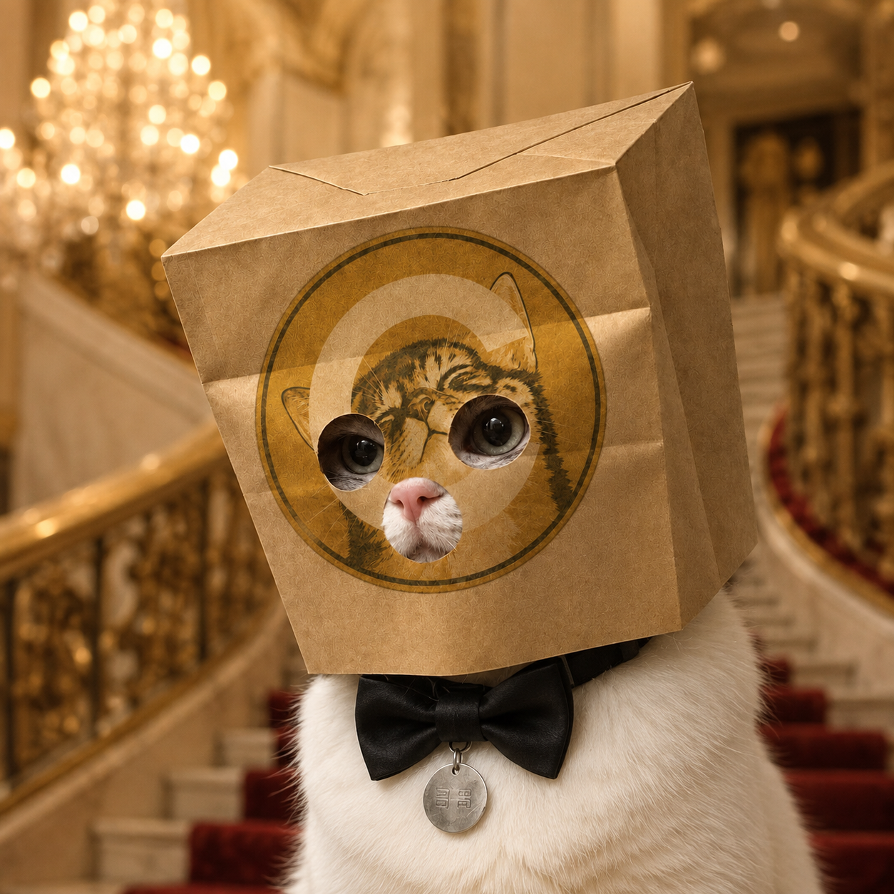 Black tie. Brown bag. Old money.